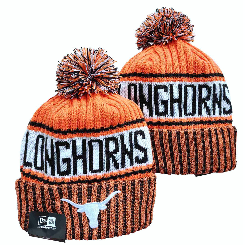 Texas Longhorns NCAA New Era winter Hat with Pom