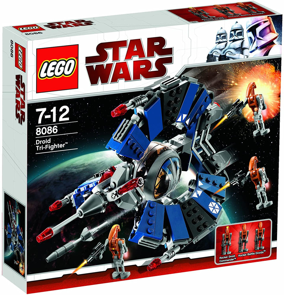 8086 Droid Tri-Fighter (Retired) (New Sealed) product image 1, provided for visual reference and product detail review