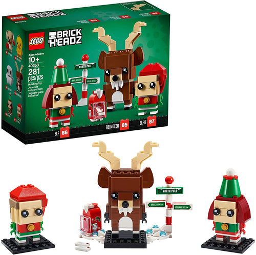 40353 Brickheadz Reindeer, Elf and Elfie (Retired) product image 1, provided for visual reference and product detail review
