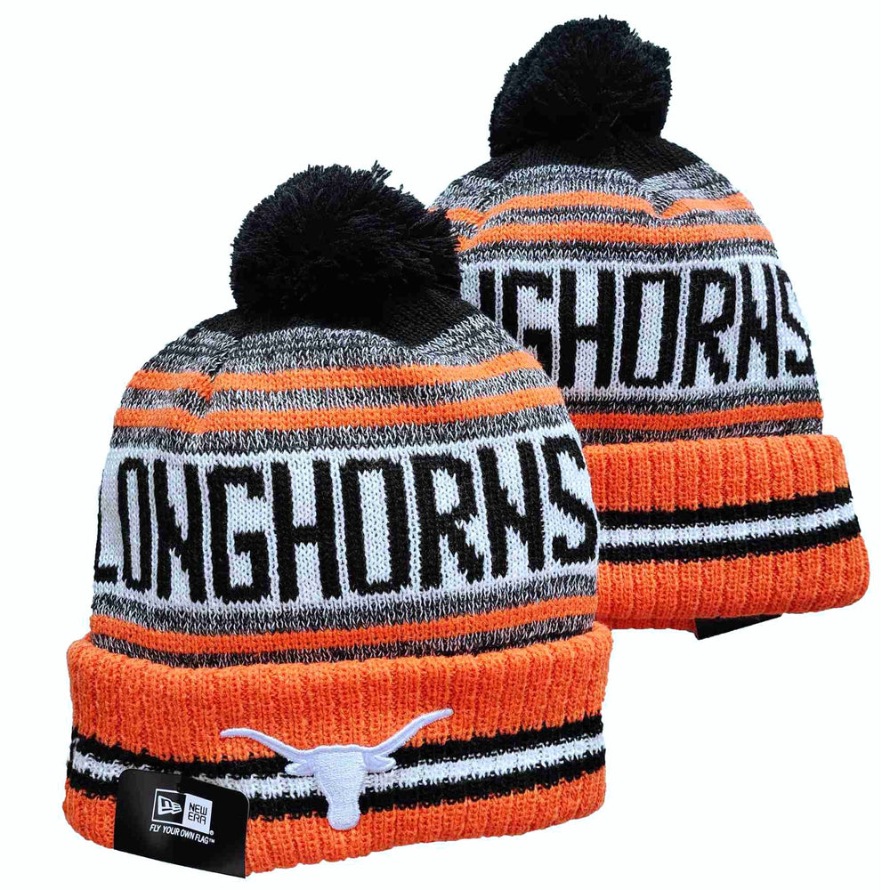 Texas Longhorns NCAA New Era winter Hat with Pom