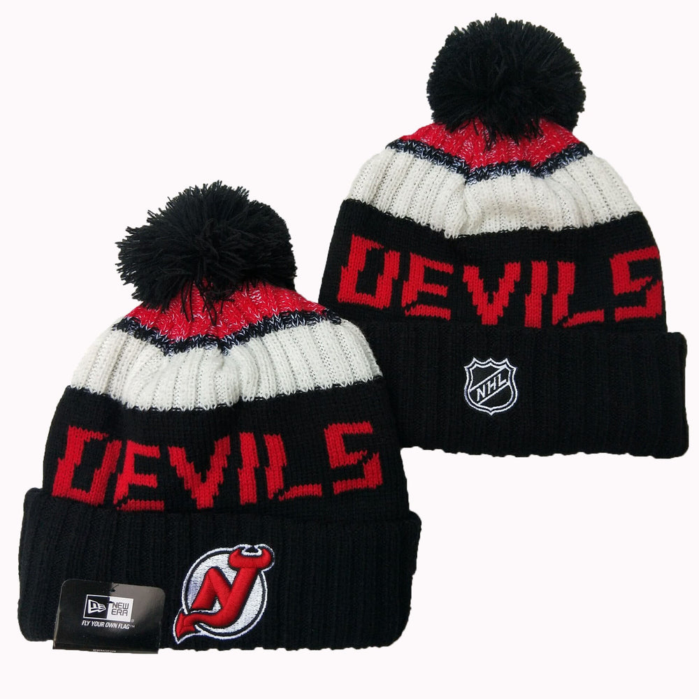 New Jersey Devils NHL Era winter Hat with Pom