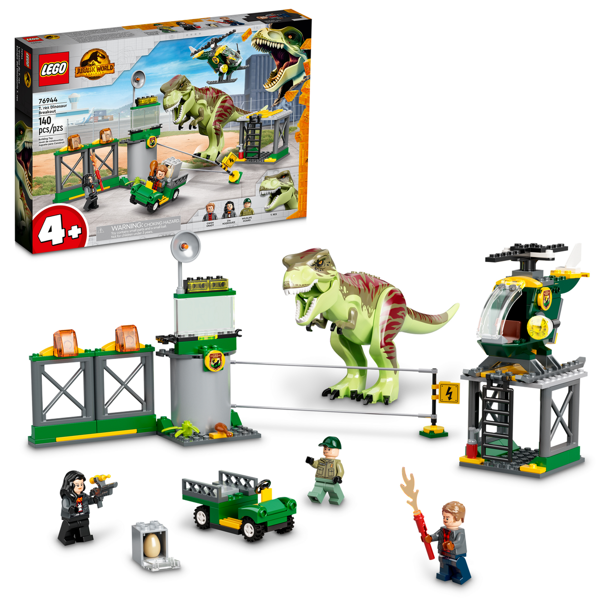 76944 T. rex Dinosaur Breakout (Retired) LEGO Jurassic World product image 2, provided for visual reference and product