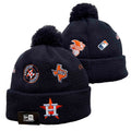 Houston Astros MLB New Era winter Hat with Pom product image 1