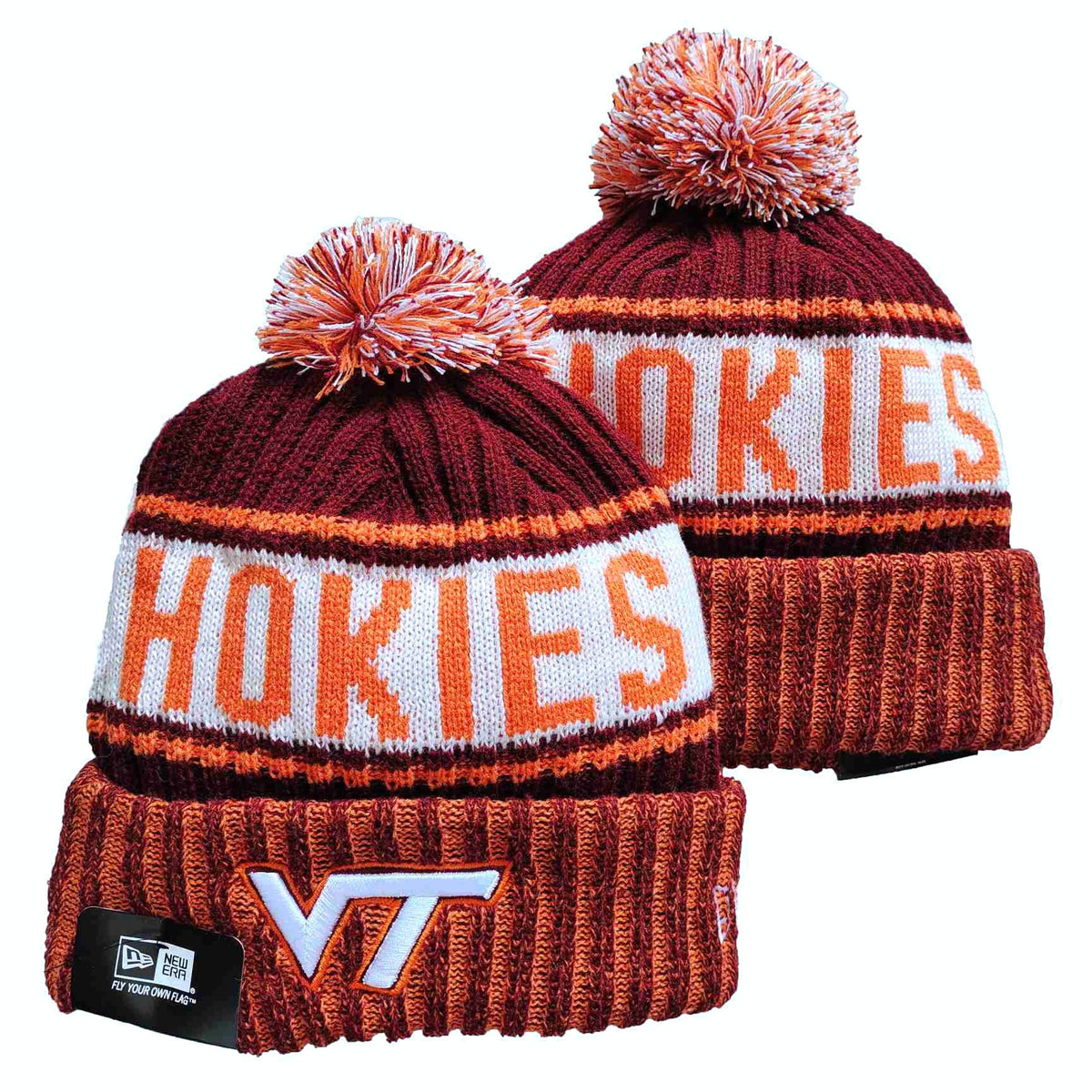 Virginia Tech Hokies NCAA New Era winter Hat with Pom product image 1