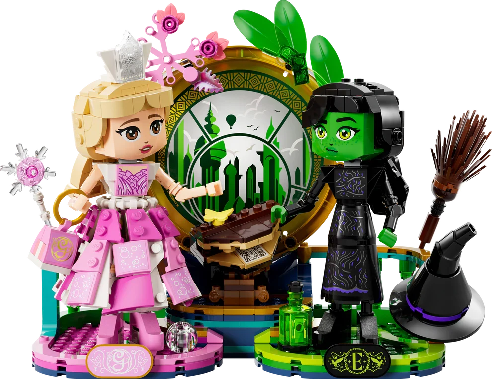 75682 Wicked Elphaba & Glinda Figures (Retired) (Open Box, Sealed Bags) product image 2, provided for visual reference and