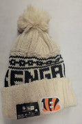 Cincinnati Bengals NFL New Era winter Hat with Pom cream product image 1