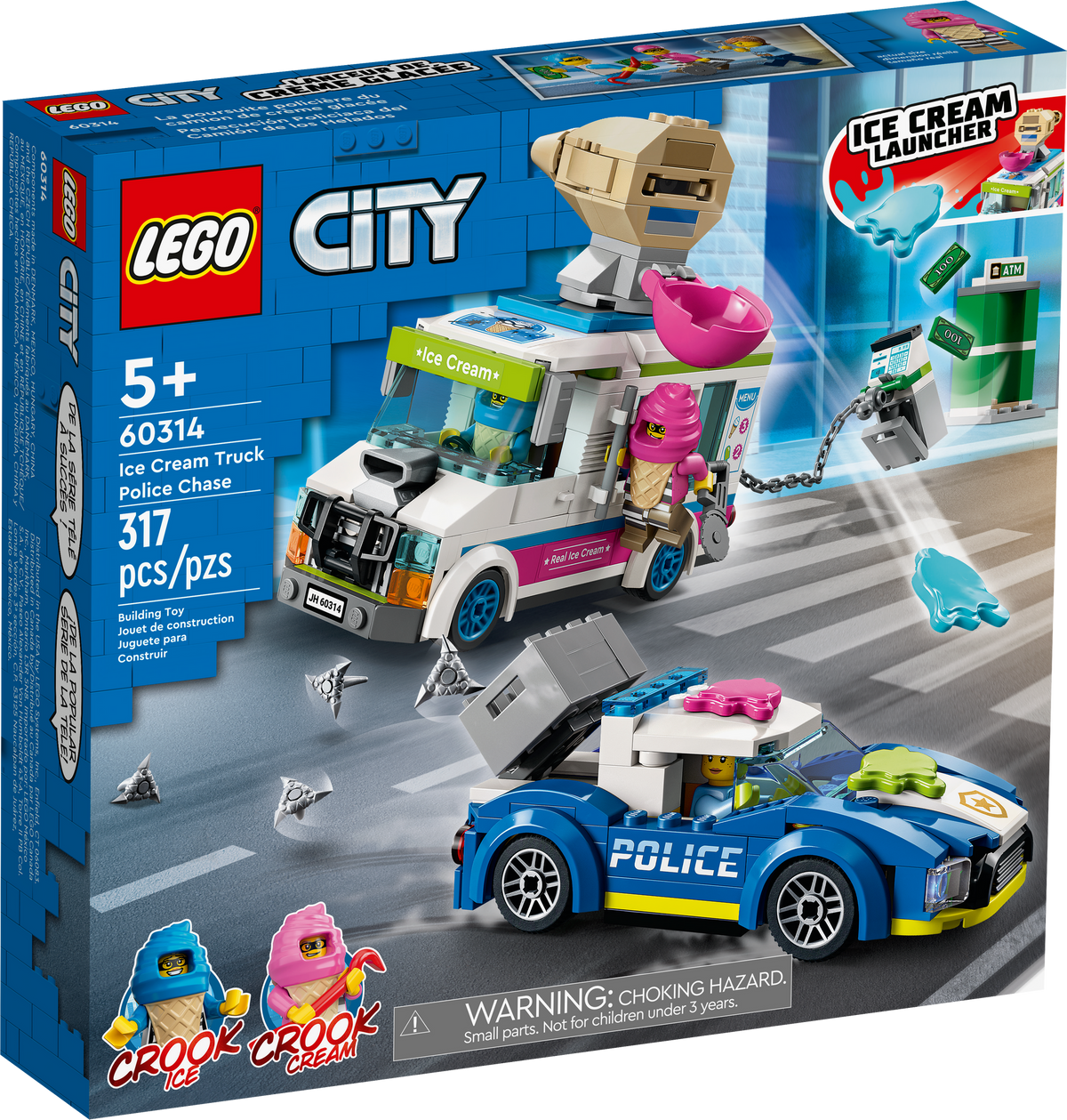 60314 Ice Cream Truck Police Chase (Retired) (New Sealed) product image 1, provided for visual reference and product detail