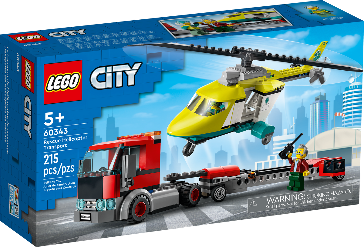 60343 Rescue Helicopter Transport product image 1, provided for visual reference and product detail review