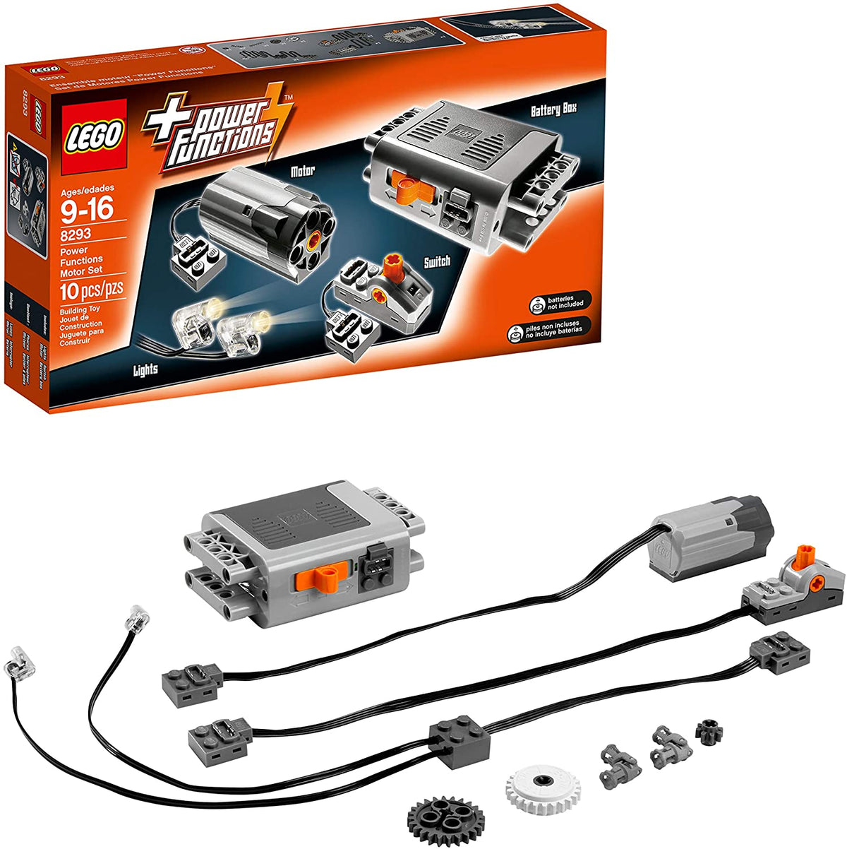 8293 Power Functions Motor Set (Retired) (New Sealed) product image 1, provided for visual reference and product detail