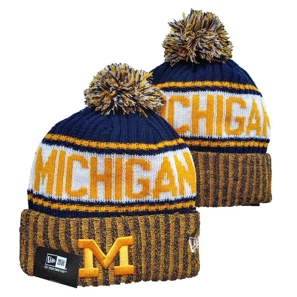 Michigan Wolverines NCAA New Era winter Hat with Pom product image 1