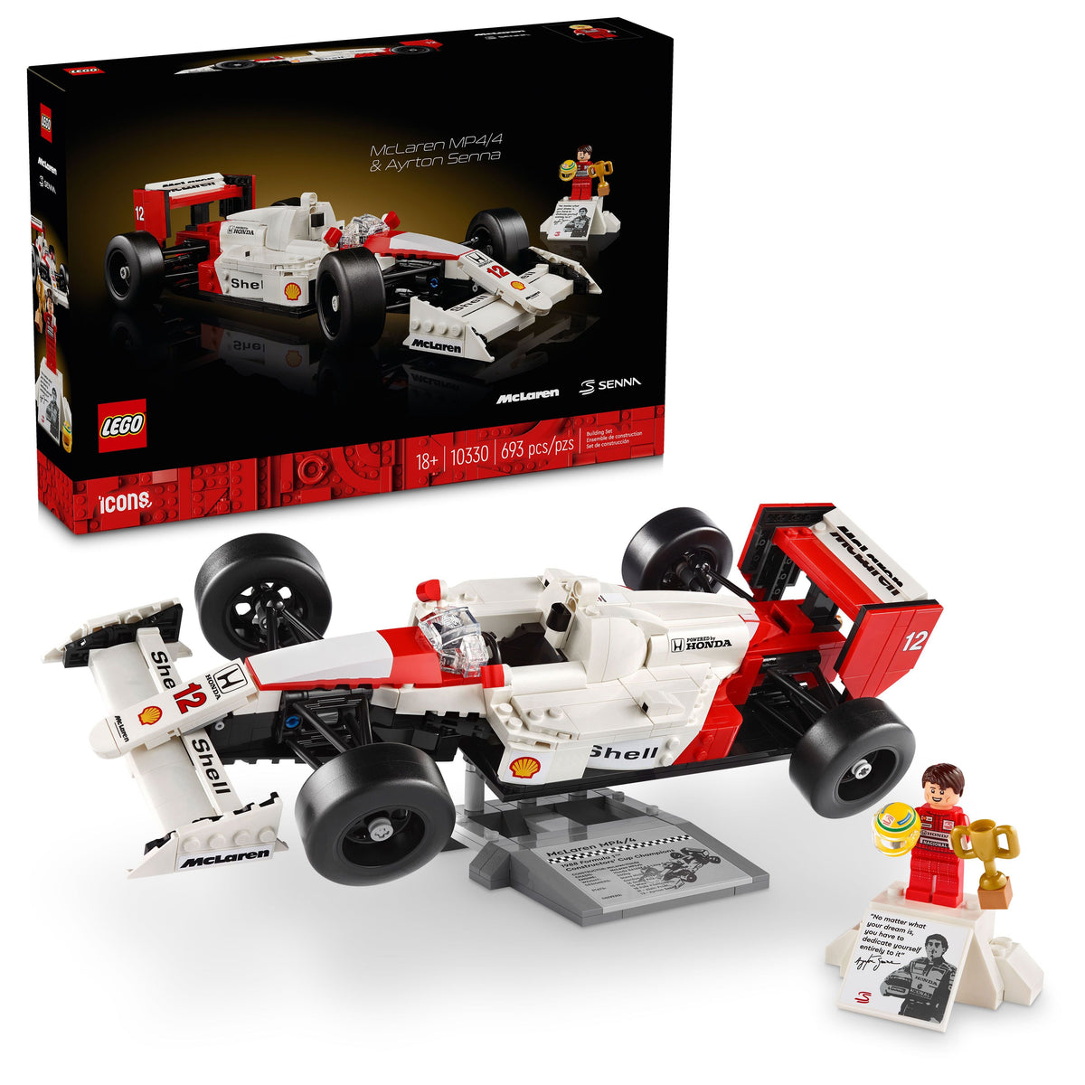 10330 McLaren MP4/4 & Ayrton Senna (Certified Complete) product image 1, provided for visual reference and product detail
