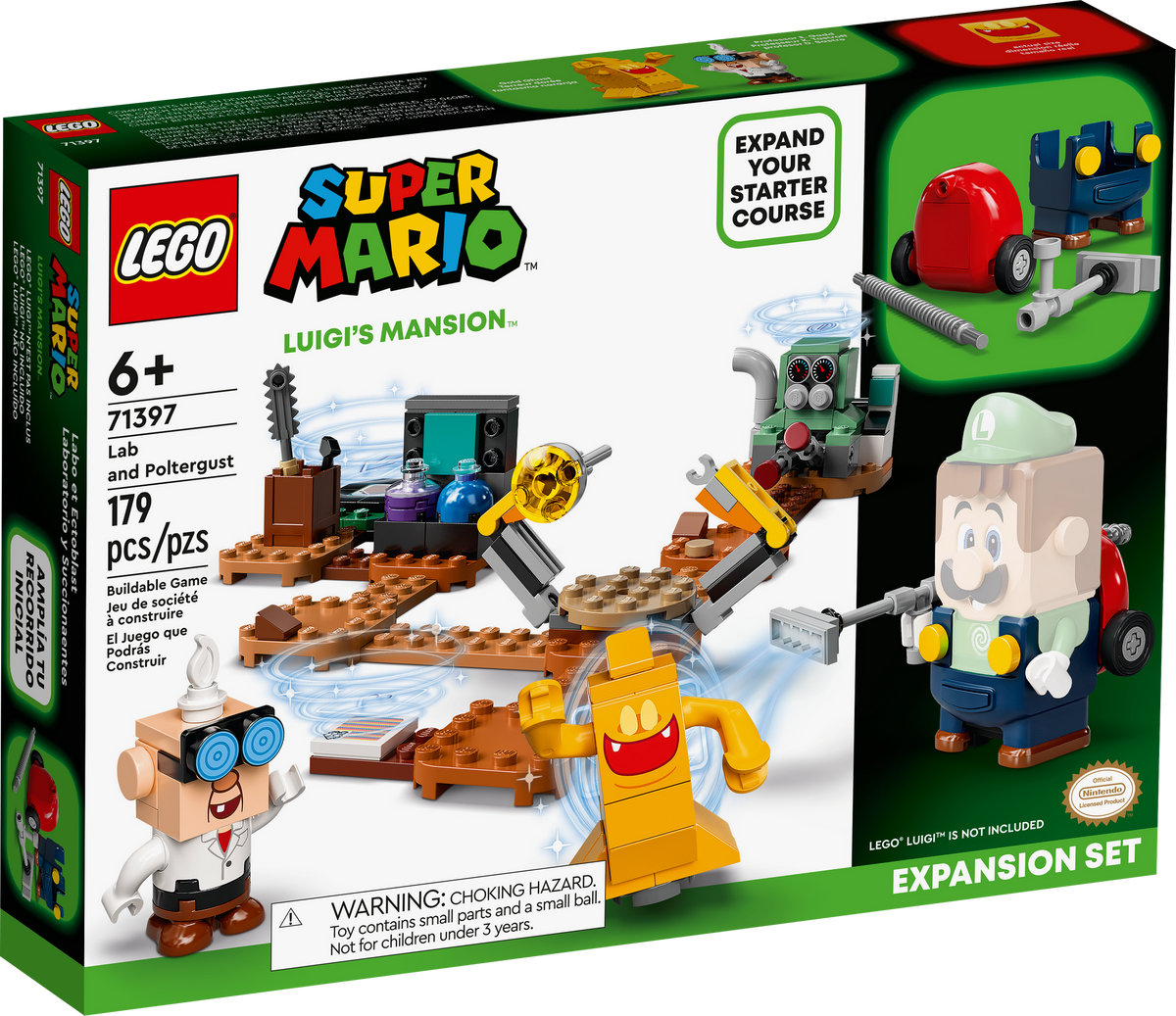 71397 Luigi's Mansion Lab and Poltergust Expansion Set product image 1, provided for visual reference and product detail