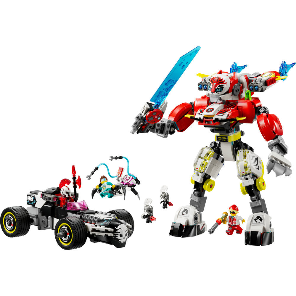 71497 Cooper's Tiger Mech & Zero's Hot Rod Car (Retired) LEGO Dreamzzz product image 3, provided for visual reference and