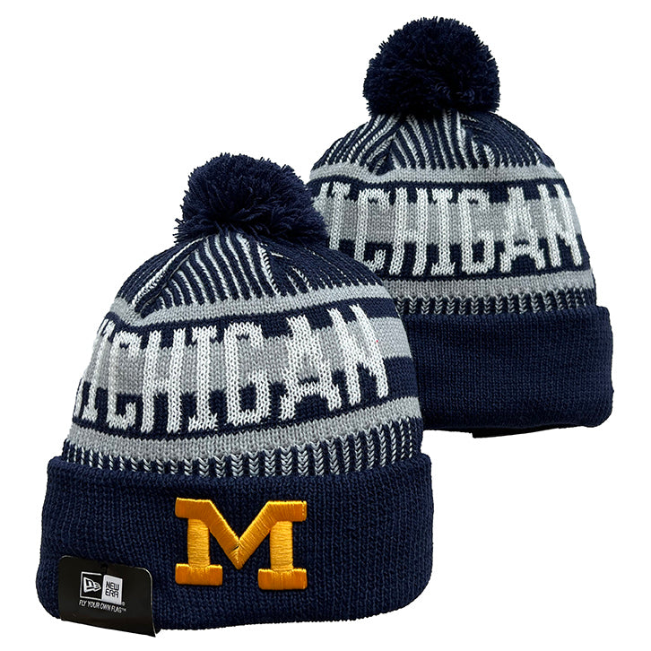 Michigan Wolverines NCAA New Era winter Hat with Pom product image 1