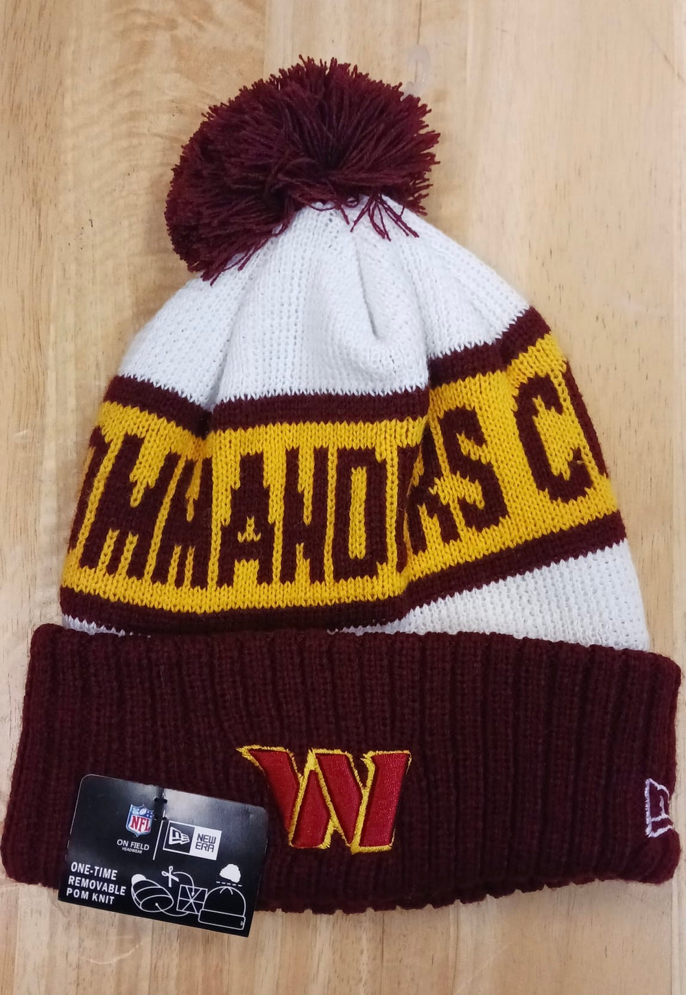 Washington Commanders NFL New Era winter knit Hat with Pom