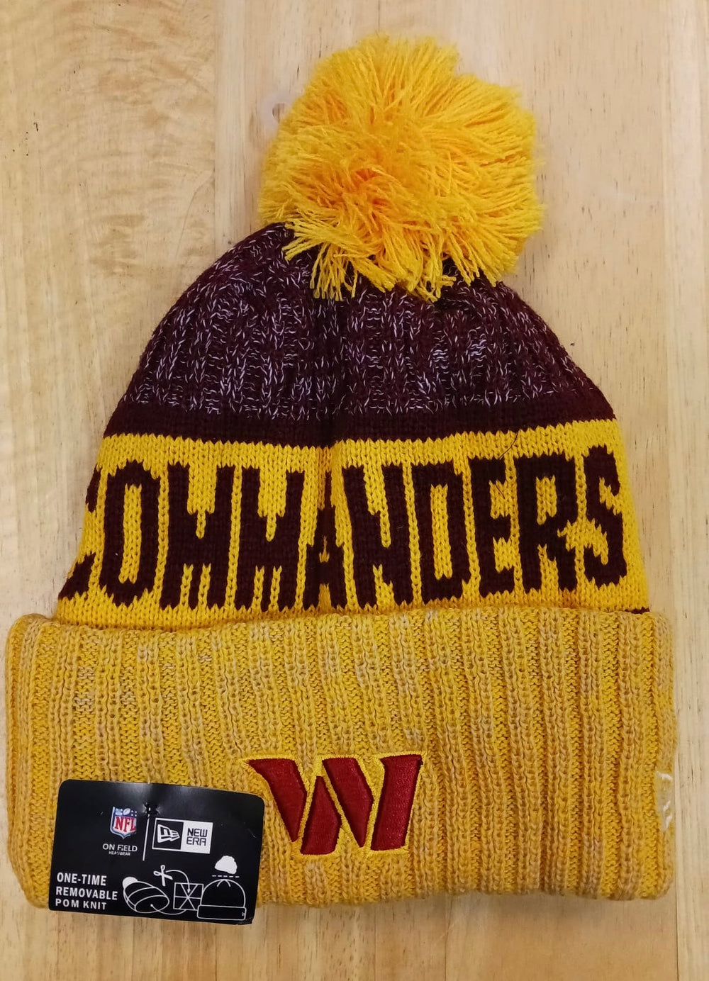 Washington Commanders NFL New Era winter knit Hat with Pom
