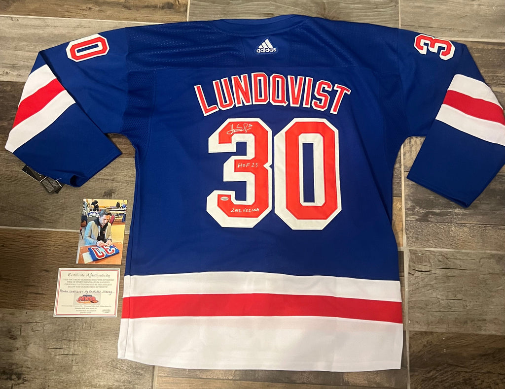 Henrik Lundqvist New York Rangers autographed jersey COA product image 1