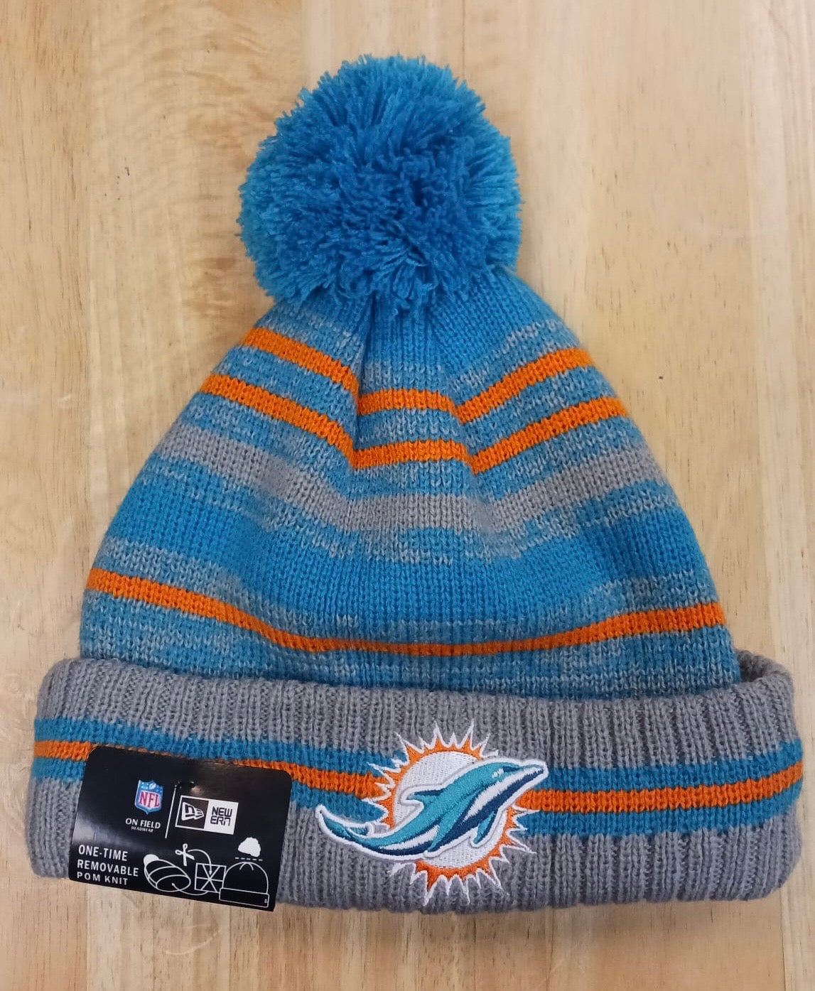 Miami Dolphins NFL New Era winter knit Hat with Pom product image 1