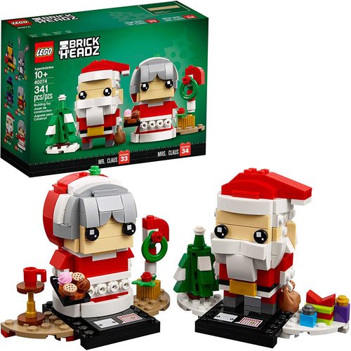 40274 BrickHeadz Mr. & Mrs. Claus (Retired) (New Sealed) product image 1, provided for visual reference and product detail