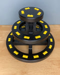 Round 3-Tier Display Stand (Assorted Brick Colors) product image 1, provided for visual reference and product detail review
