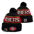 San Francisco 49ers NFL New Era winter Hat with Pom black product image 1