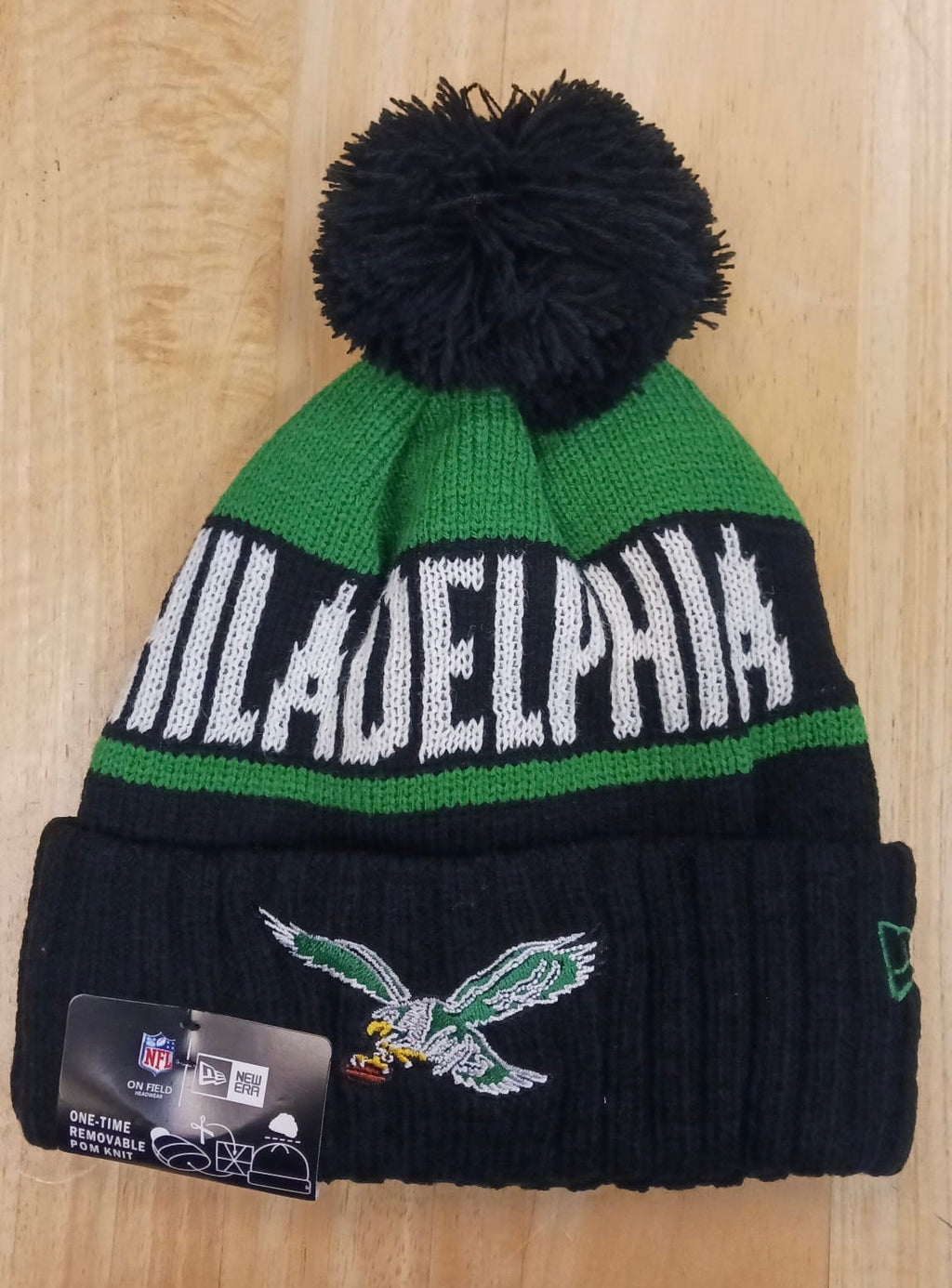 Philadelphia Eagles retro logo NFL New Era winter knit Hat product image 1