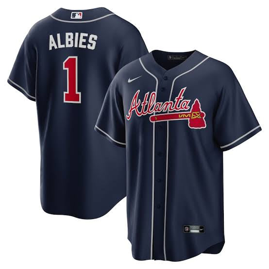 Ozzie Albies Atlanta Braves Official MLB Nike Jersey dark product image 1