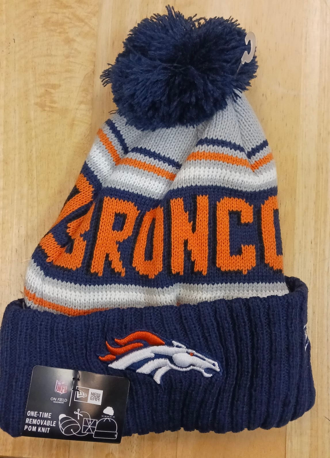 Denver Broncos NFL New Era winter Hat with Pom product image 1