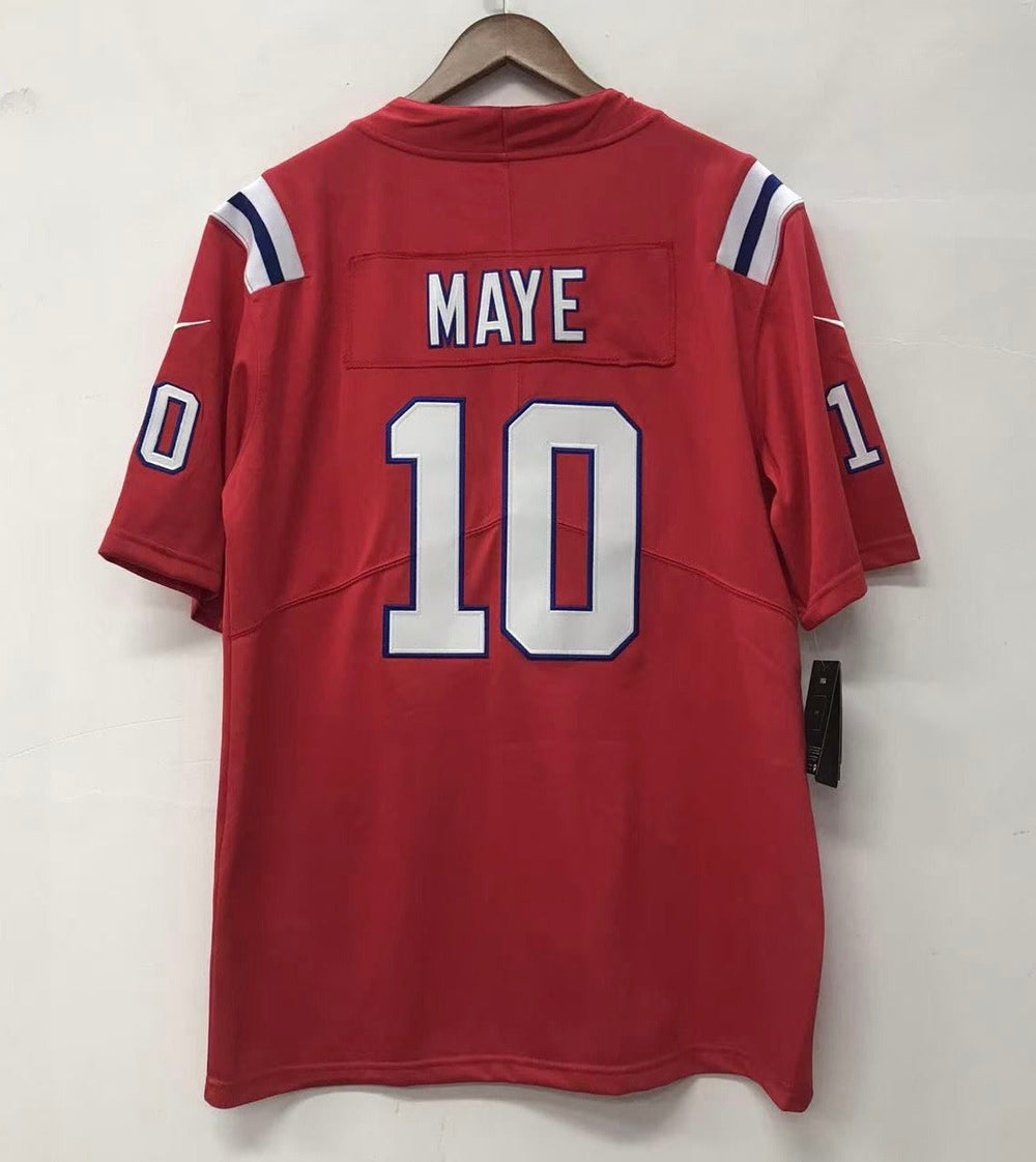 Drake Maye New England Patriots NFL Official NIKE Jersey Red