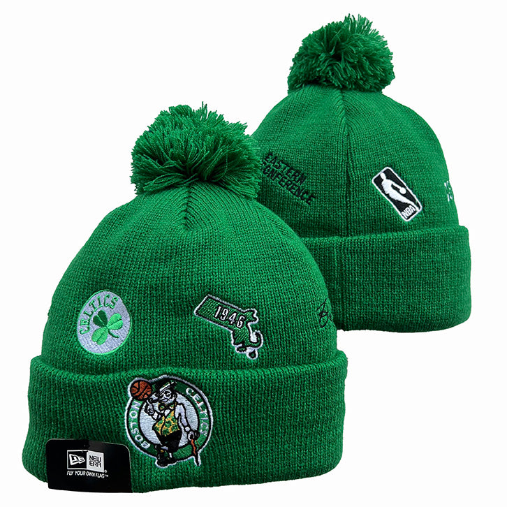 Boston Celtics NBA New Era winter Hat with Pom product image 1