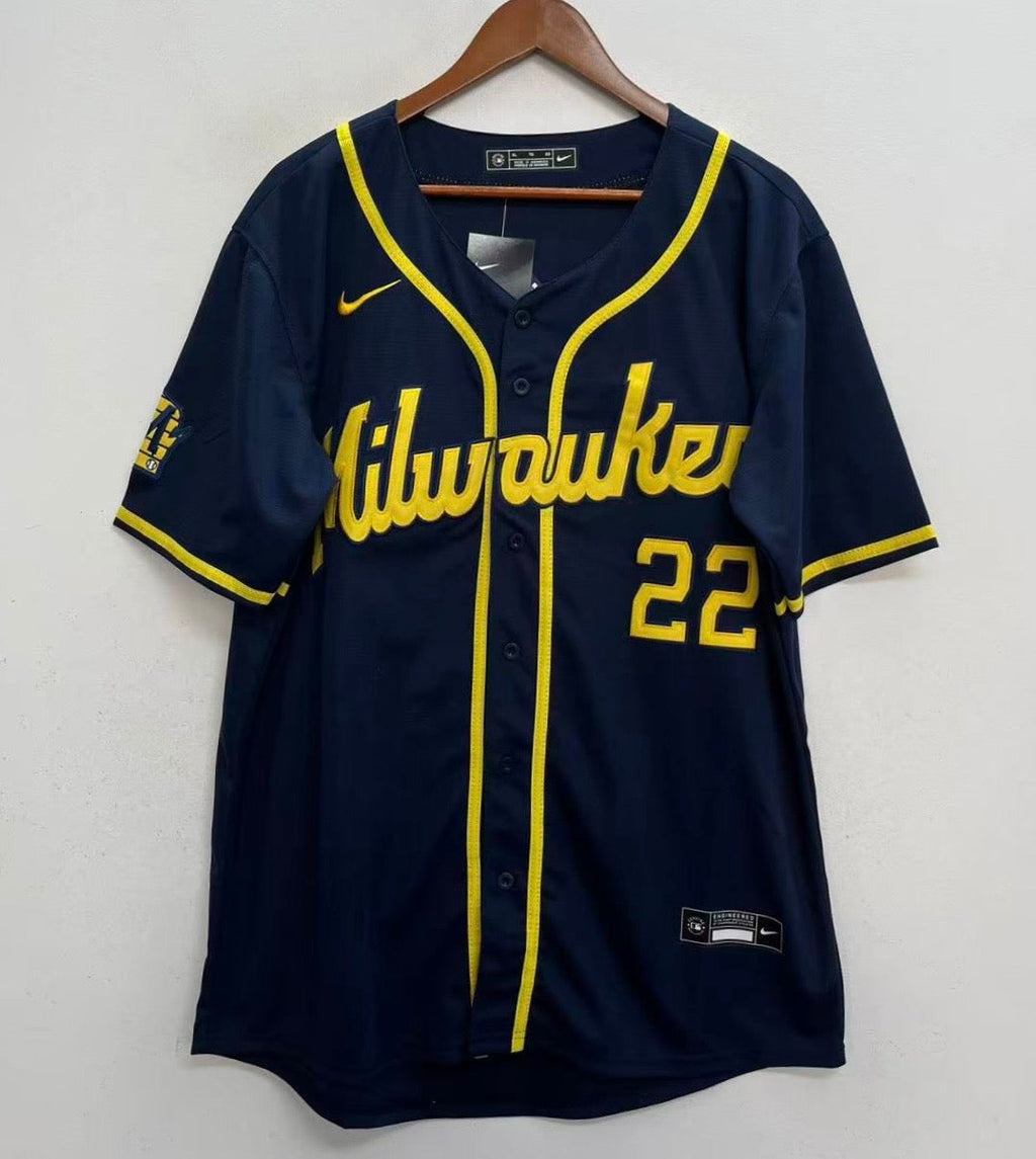 Christian Yelich #22 Milwaukee Brewers Official MLB Jersey product image 1