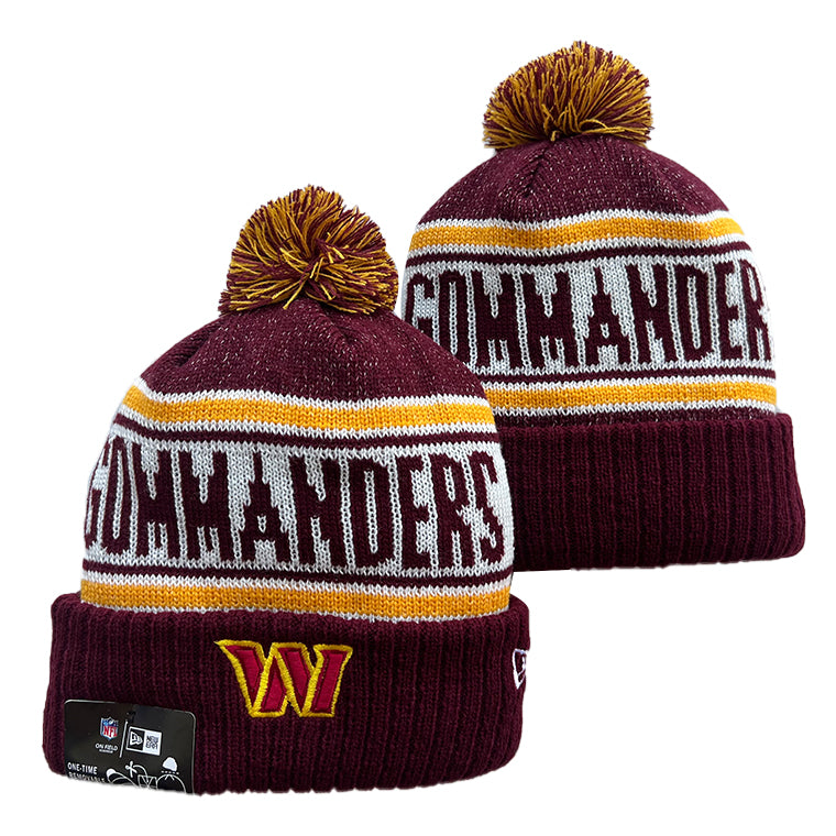 Washington Commanders NFL New Era winter knit Hat with Pom