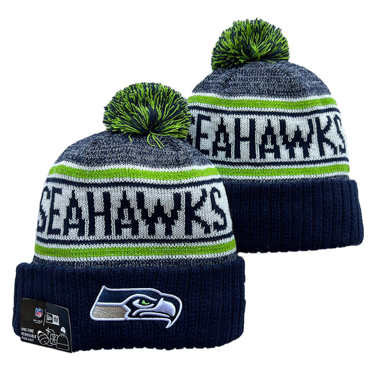 Seattle Seahawks NFL New Era winter Hat with Pom product image 1