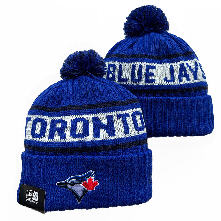 Toronto Blue Jays MLB New Era winter knit Hat with Pom