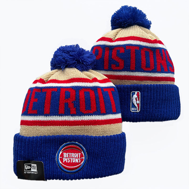 Detroit Pistons NBA New Era winter Hat with Pom product image 1