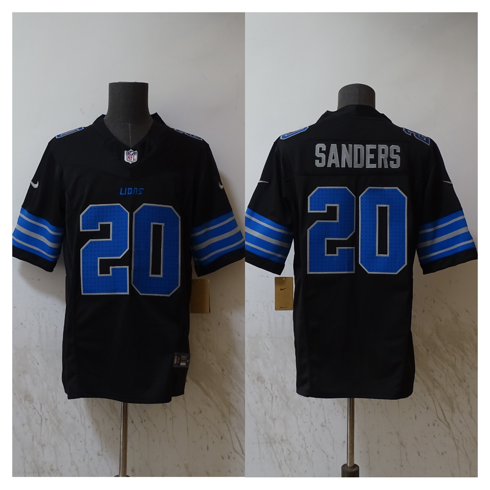 Barry Sanders Detroit Lions Official NFL Nike Jersey black