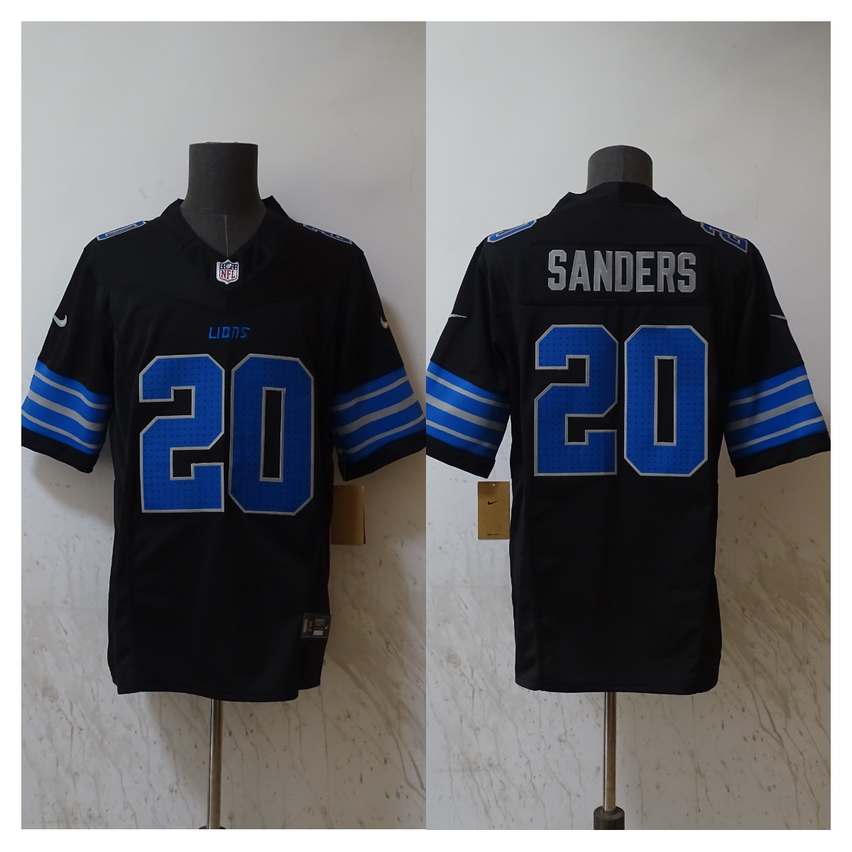 Barry Sanders Detroit Lions Official NFL Nike Jersey black product image 1
