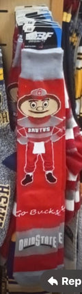 Ohio State Buckeyes Brutus mascot socks FBF brand product image 1