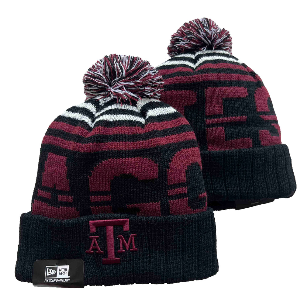 Texas A&M NCAA New Era winter Hat with Pom
