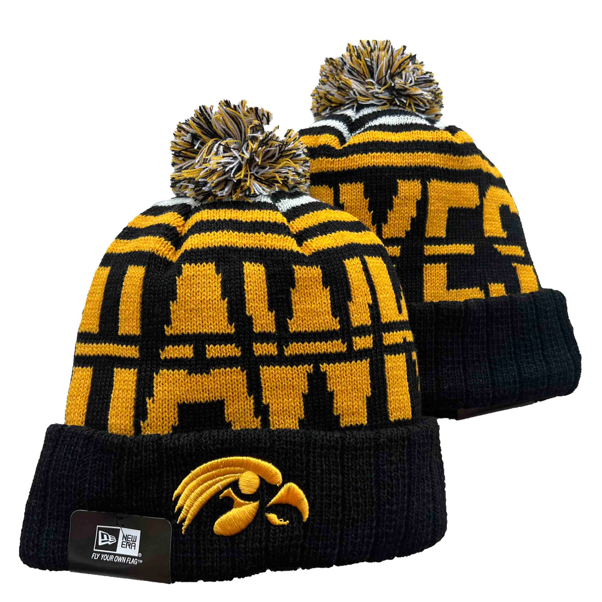 Iowa Hawkeyes NCAA New Era winter Hat with Pom product image 1