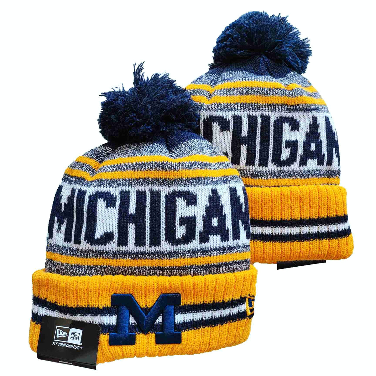 Michigan Wolverines NCAA New Era winter Hat with Pom product image 1