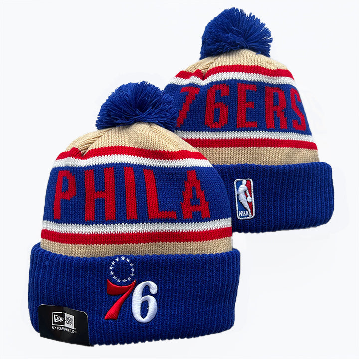 Philadelphia 76ers NBA New Era winter Hat with Pom product image 1