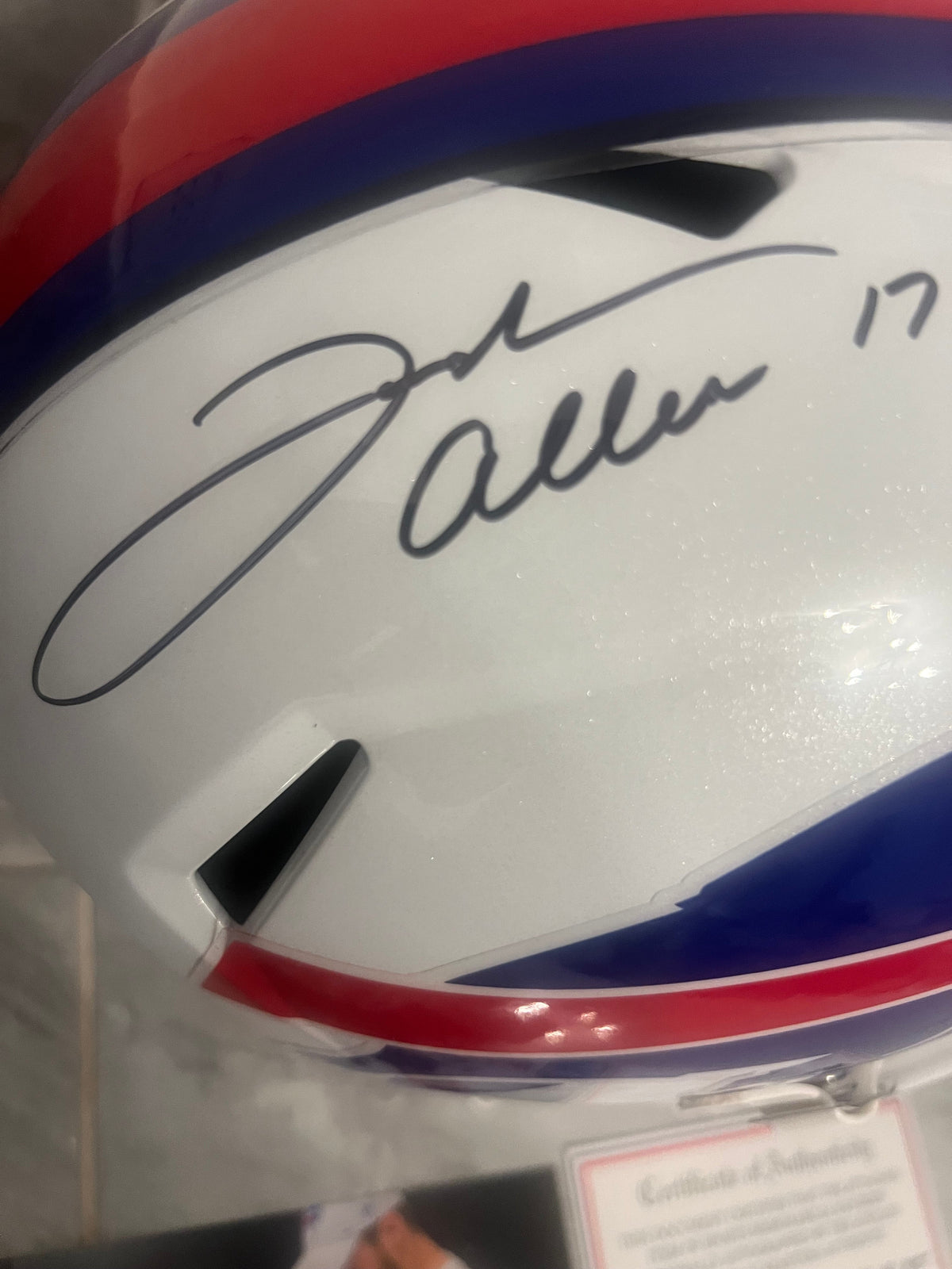 Josh Allen Autographed Buffalo Bills Replica Helmet with product image 2