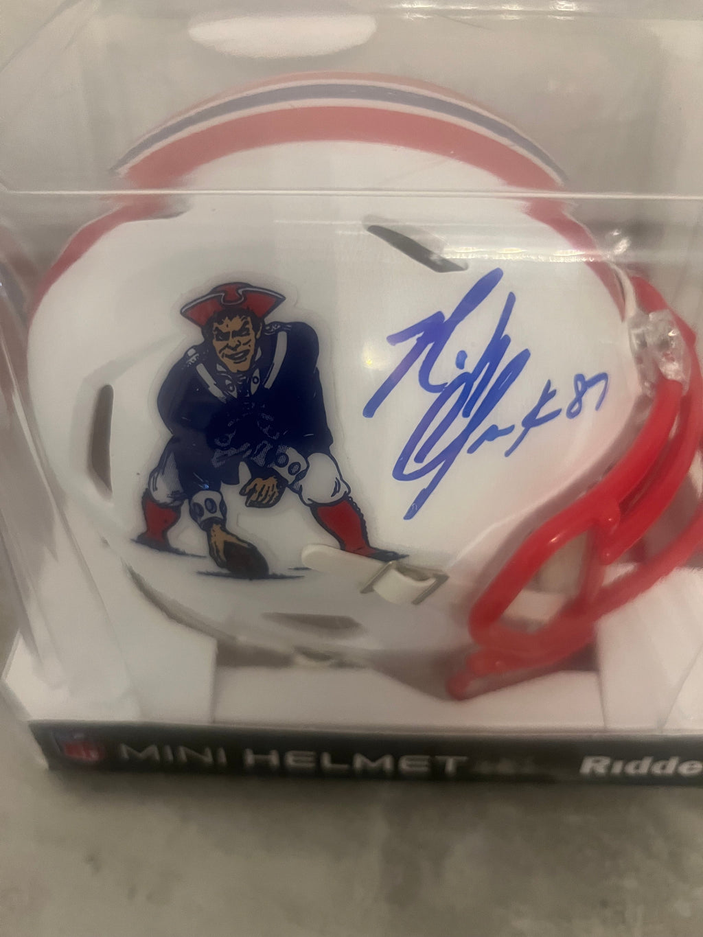 Rob Gronkowski New England Patriots Autographed Mini Helmet product image 3