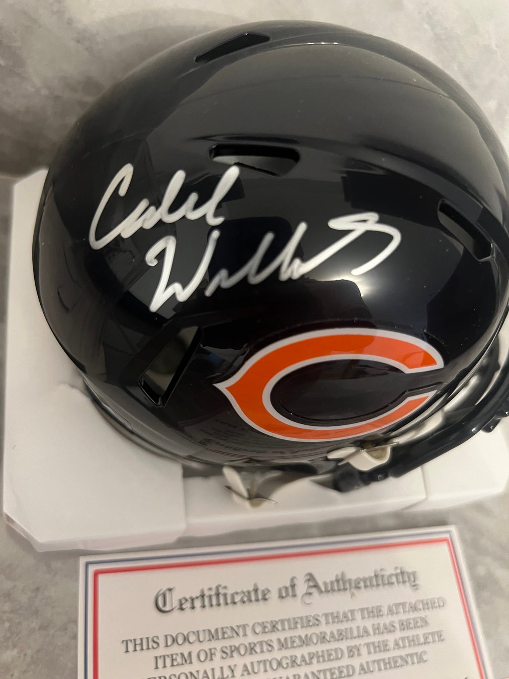 Caleb Williams Autographed Chicago Bears Mini Helmet with product image 2