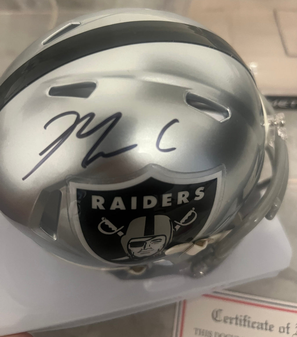Maxx Crosby Autographed Las Vegas Raiders Mini Helmet with product image 2