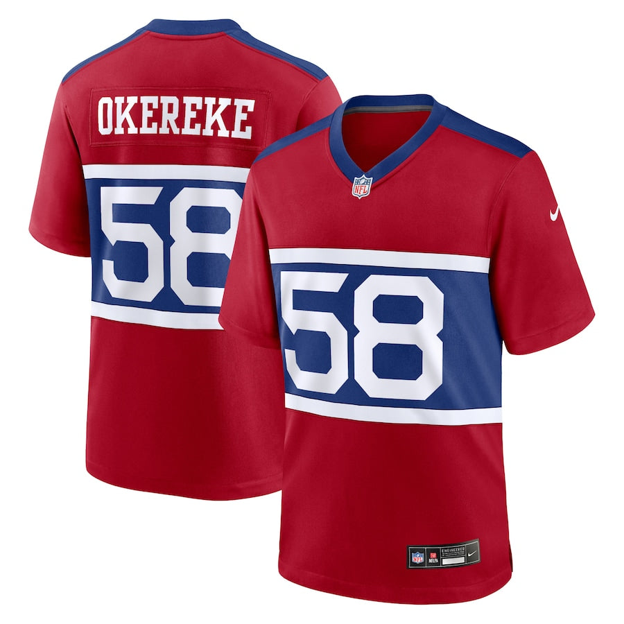 Bobby Okereke New York Giants official NFL century red Nike product image 1