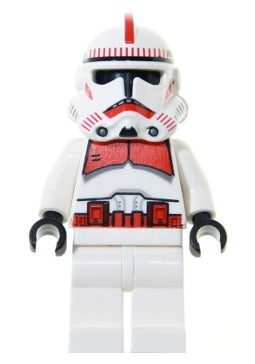 SW0189 Clone Trooper Episode 3, Red Markings, White Hips 'Shock Trooper' product image 1, provided for visual reference and