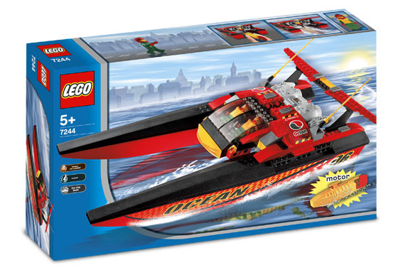 7244 Speedboat (Retired) LEGO City product image 1, provided for visual reference and product detail review