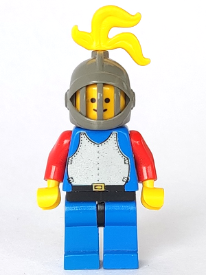 Breastplate - Blue with Red Arms, Blue Legs with Black Hips, Dark Gray Grille Helmet, Yellow Plume (cas180) product image 1,